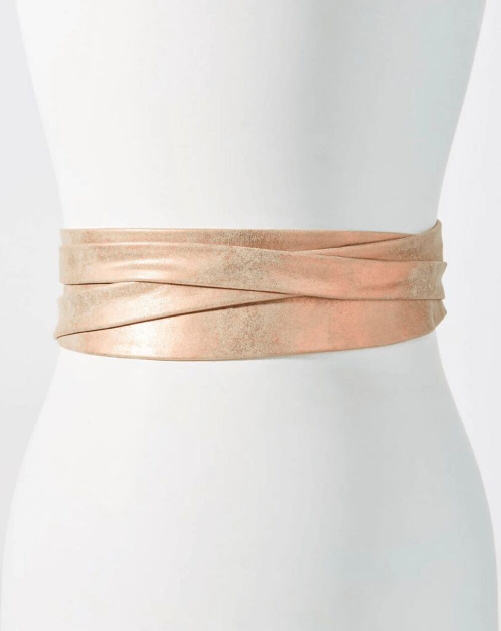ADA Collection Rose Shimmer Genuine Leather Suede Wrap Belt Women's One Size